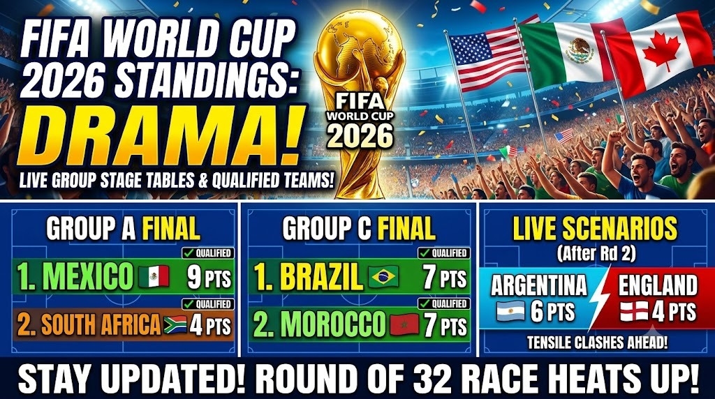 FIFA World Cup 2026 Standings: Final Group A-C Results & Live Scenarios After Round 2